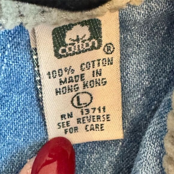 Marsh Landing Women's Vintage Denim Jacket L Blue Corduroy Collar Casual - Picture 5 of 8